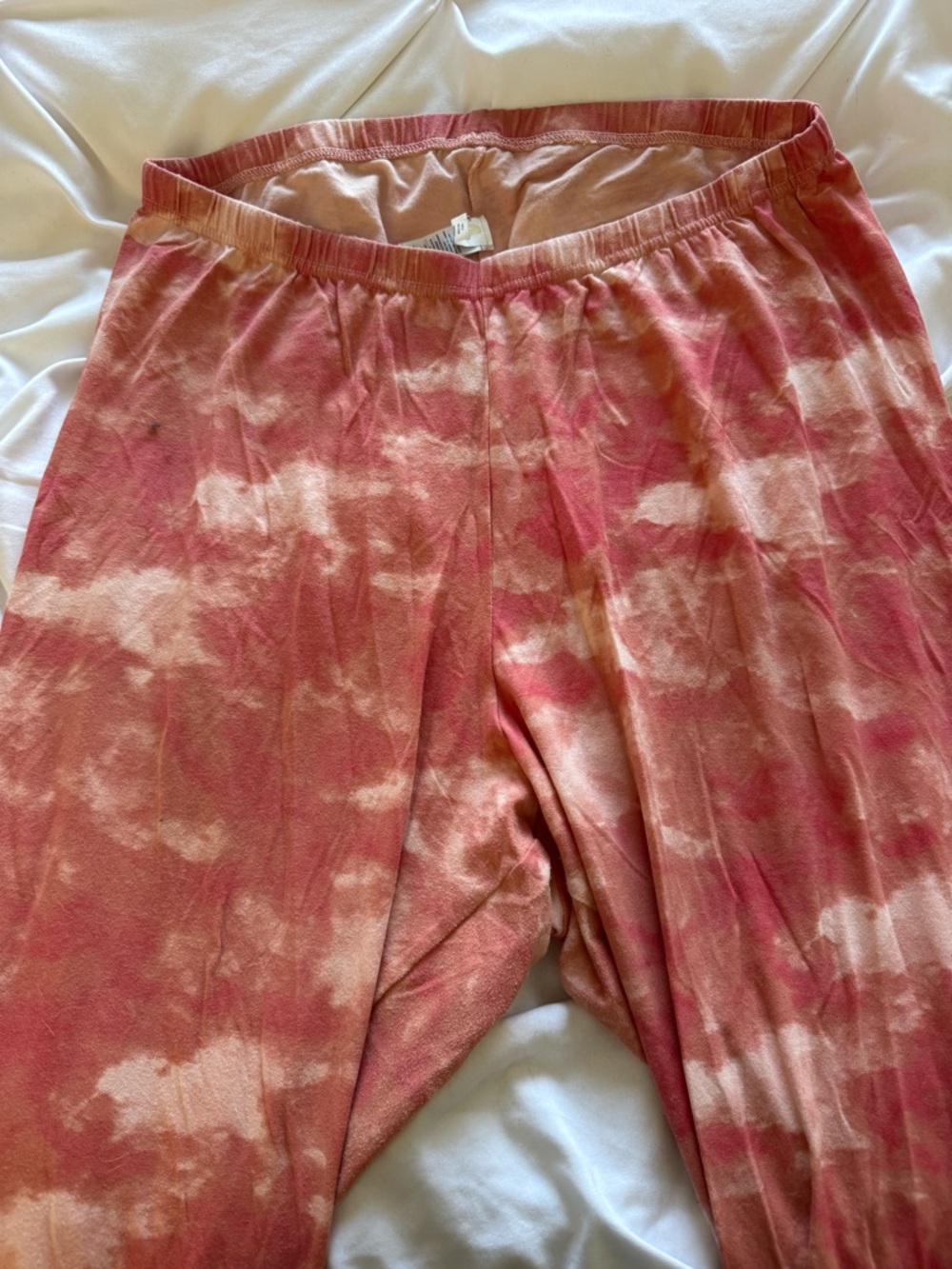 Orange tie-dye soft leggings